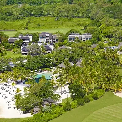 Luftaufnahme des The Bay Club at Anahita
