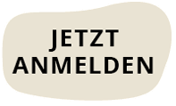 Text JETZT ANMELDEN in fetten schwarzen Buchstaben auf beigem, unregelmäßig geformtem Hintergrund.